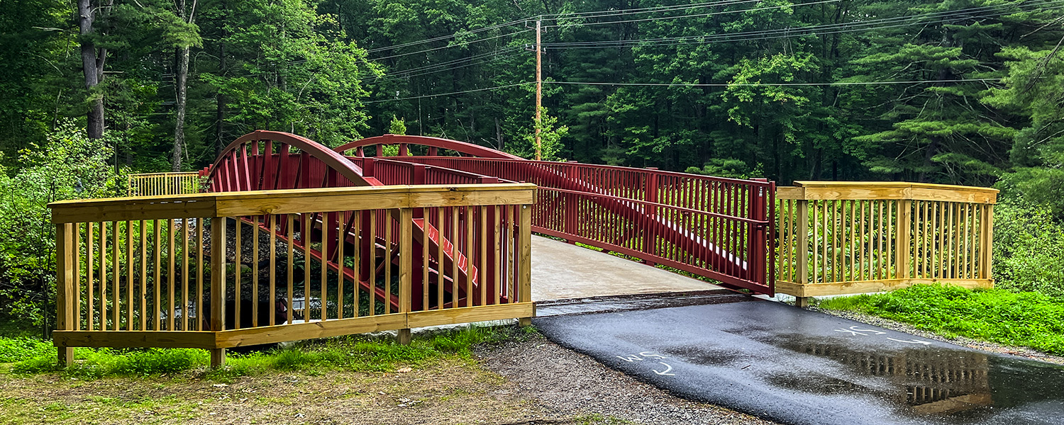 Pedestrian bridge in Nashua, post-construction.