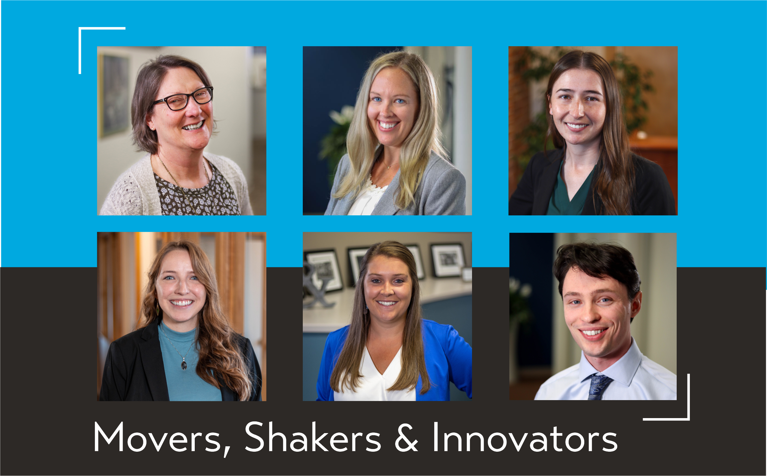 individual photos grouped together of the mover shaker and innovator winners