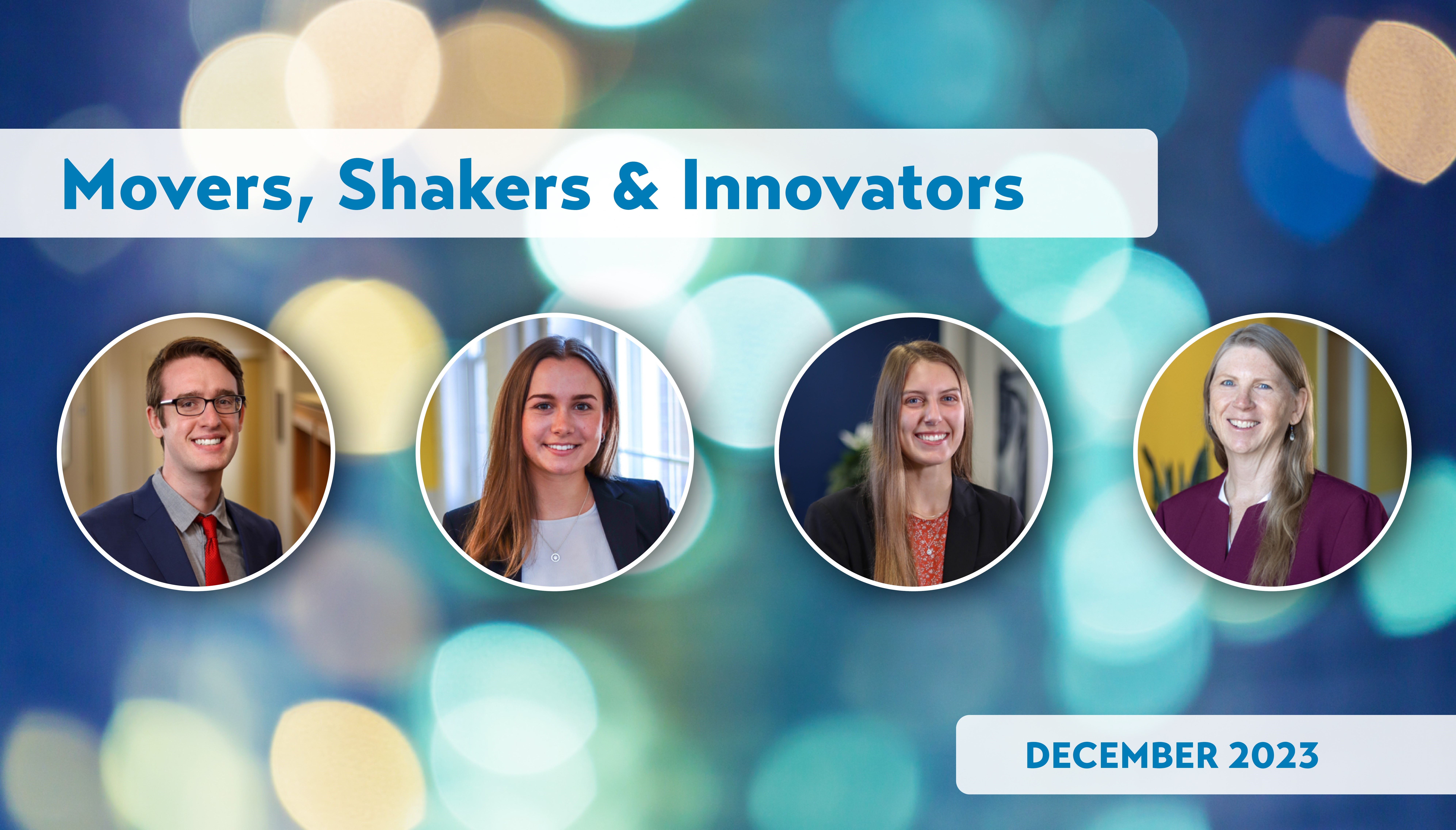 individual photos grouped together of the mover shaker and innovator winners