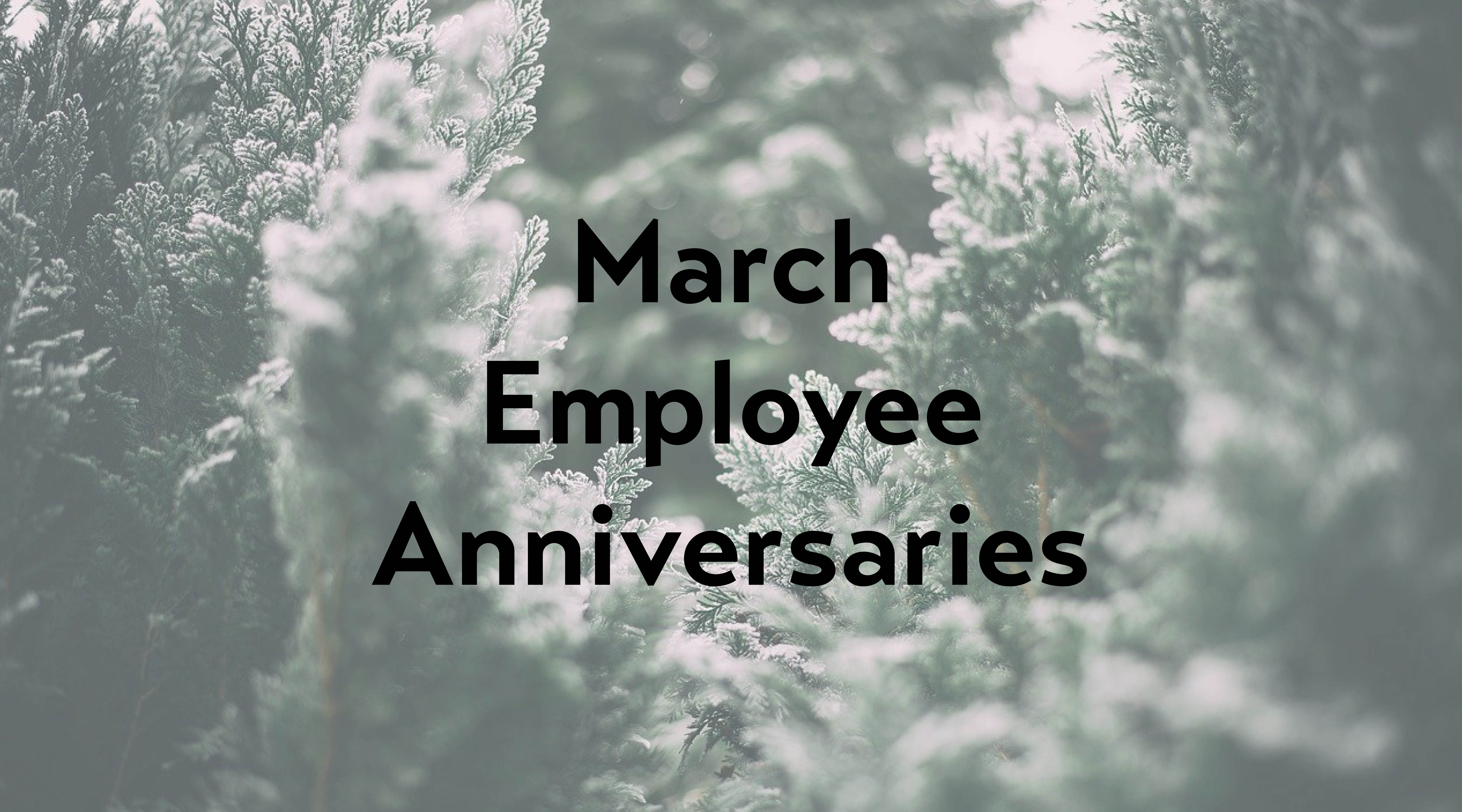 March Employee Anniversaries