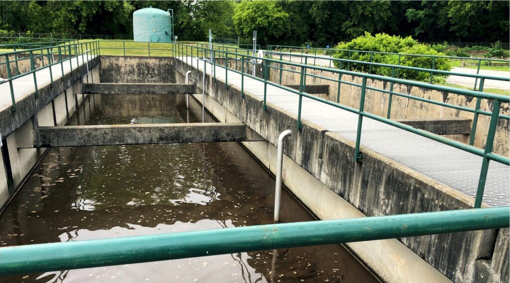 An image of a wastewater treatment facility plant where we did phosphorous removal optimization research.