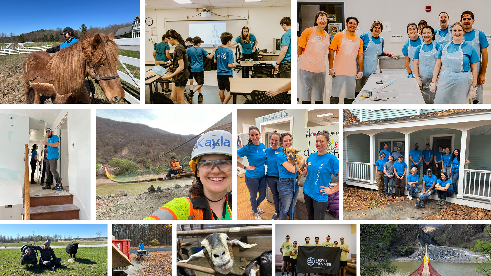 Featured collage of our volunteering efforts in 2024. Combines photos from multiple volunteering efforts.