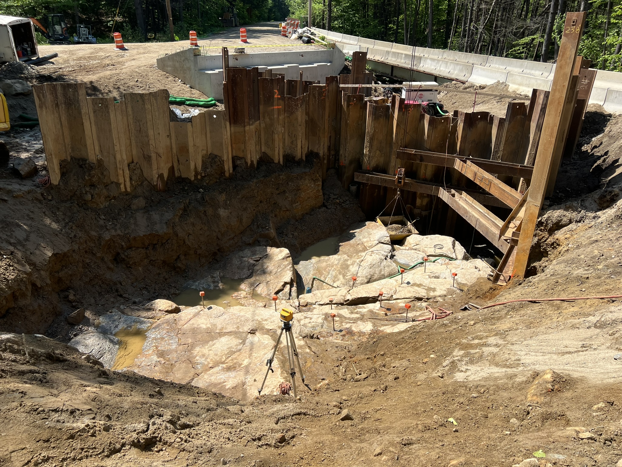 Bedrock during project construction.