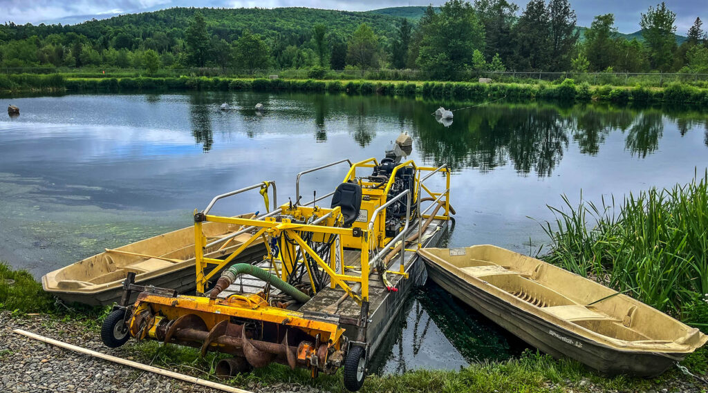 Dredging equipment at the Brighton WWTF