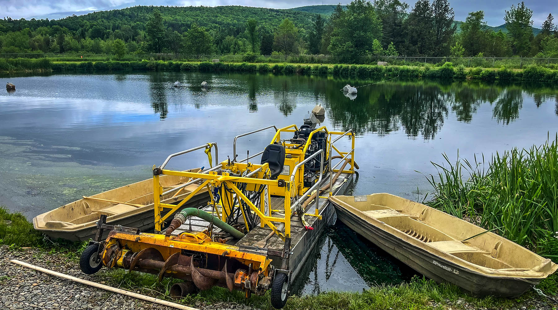 Dredging equipment at the Brighton WWTF