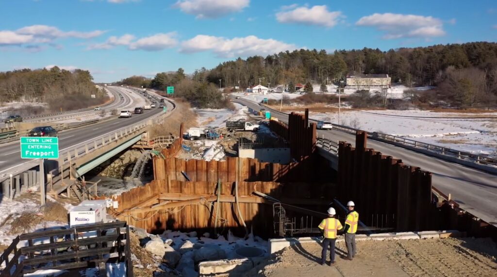 Owen and Shawn standing at a construction project.