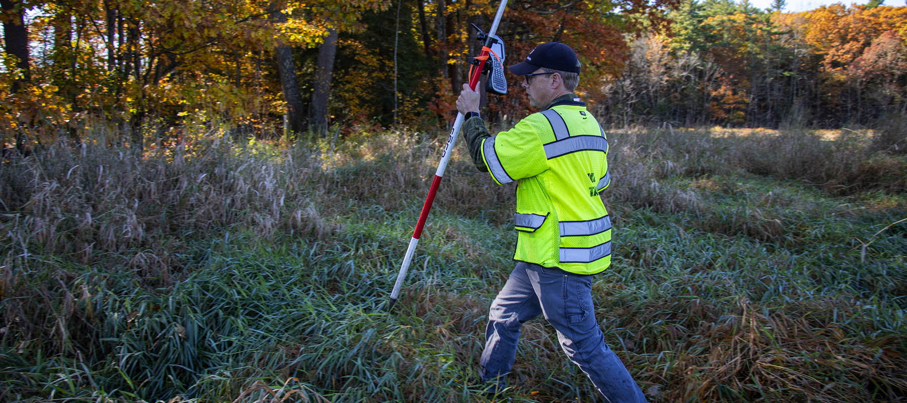 Dave Jeffery seen surveying near the tree line in fall.