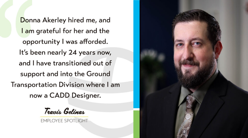 Travis Gelinas's corporate headshot next to a quote from the article